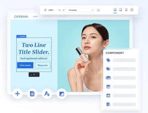 SHOPLINE官网独立站主题编辑功能示意