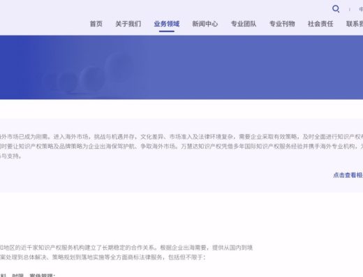 万慧达官网出海服务介绍页面