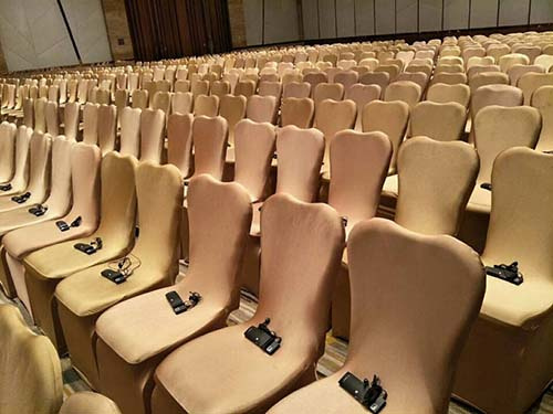 贯日官网企业年会案例会前接收机布置原图